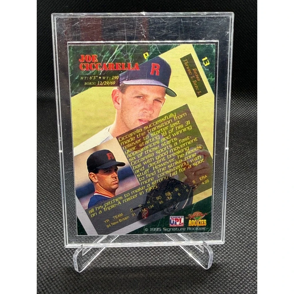 1995 Signature Rookies Joe Ciccarella Auto 2552/5750 Boston P SC253